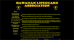 Desktop Screenshot of hawaiianlifeguardassociation.com